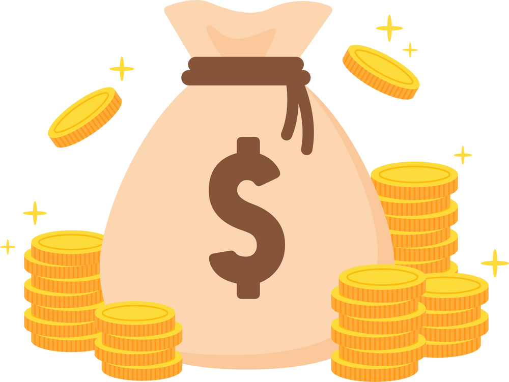 Money Bag and coins